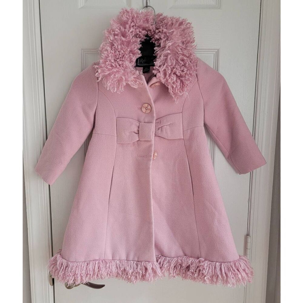 Rothschild Girl Fur Pink Coat 3T